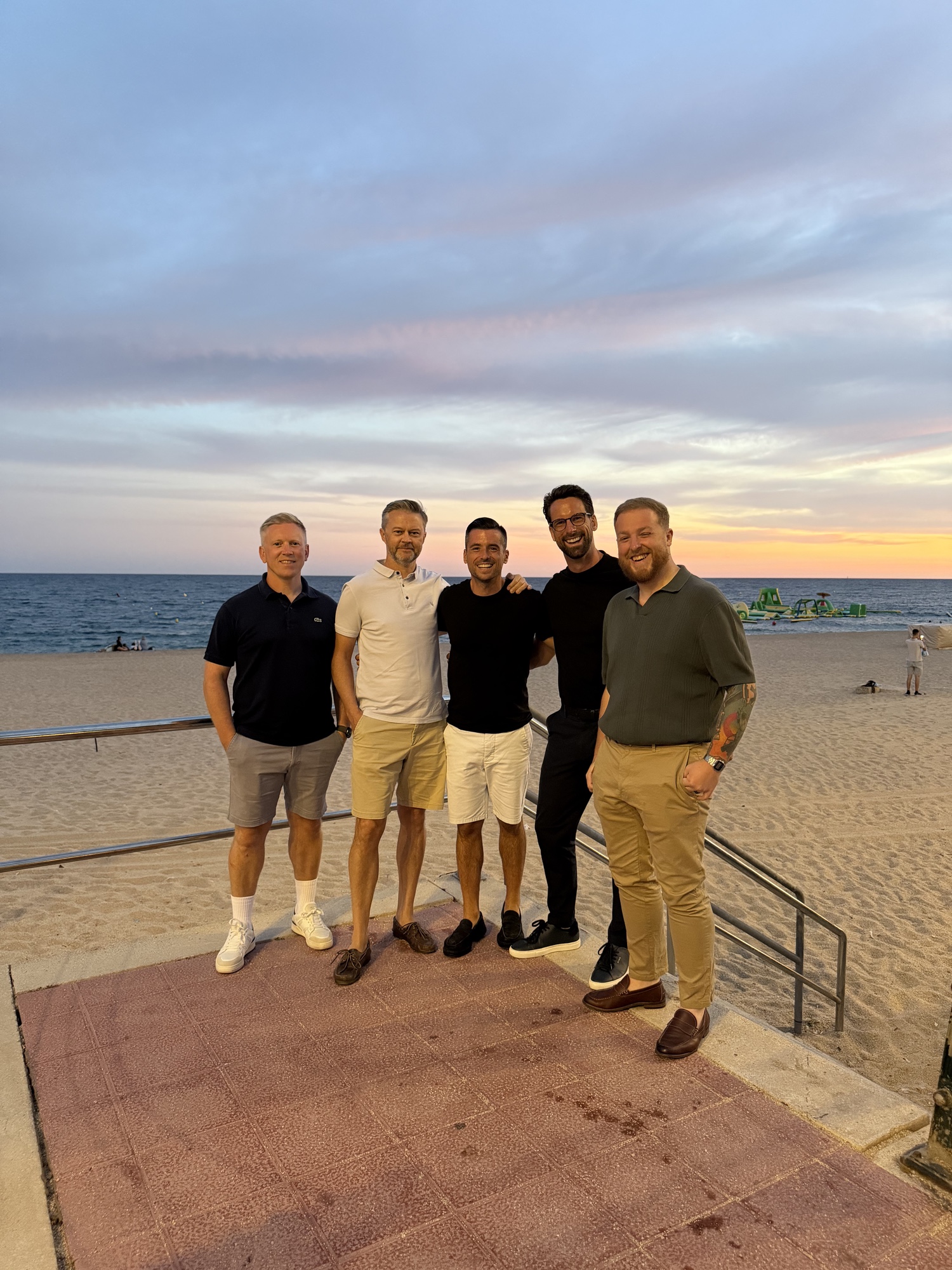 Axel Molist with the circle.cloud exec team on the seafront in Lloret de Mar